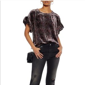 ⭐Final Sale Price⭐Current Elliot The Janie Top Velvet Ruffle Sleeve Sz 1 (S)